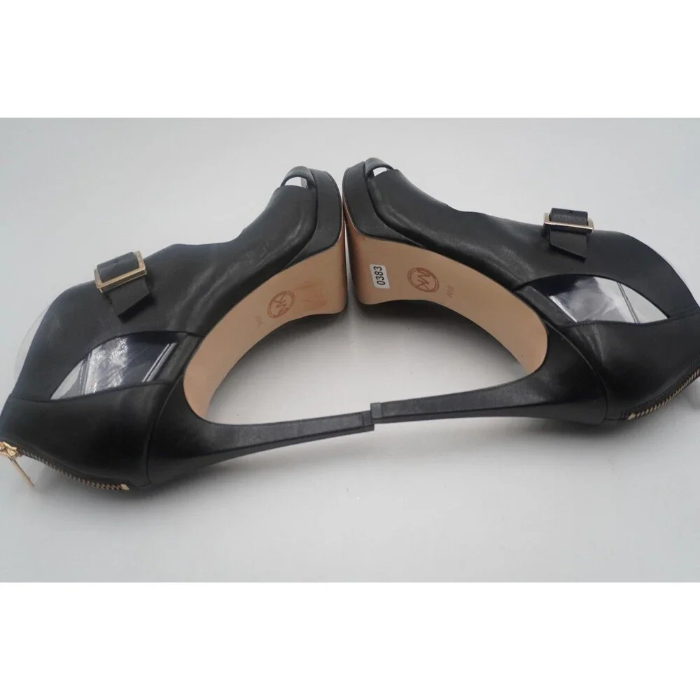 MICHAEL Michael Kors Black Stiletto Heel Sandals Sz 9.5M Style SH19G
